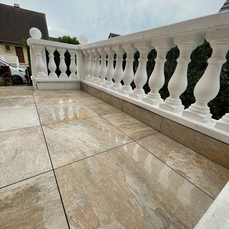 Cr&eacute;ation de terrasses avec dalles sur plots pr&egrave;s de Mulhouse et Colmar Wittelsheim 3